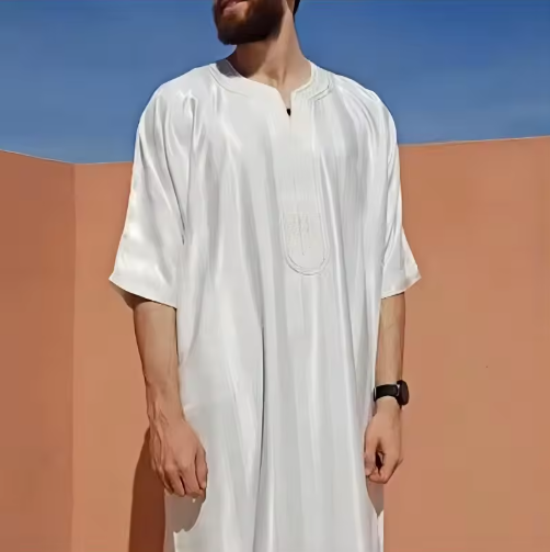 Quamis de hombres de manga larga para hombre, vestido islámico, ropa saudita de Oriente Medio, hombre marroquí, Thobe Jubba Kandora Djellaba