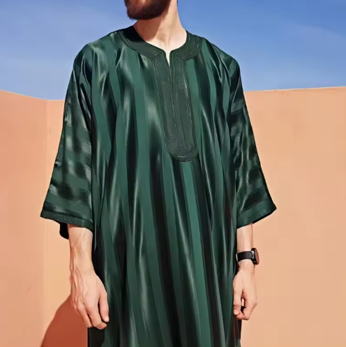 Quamis de hombres de manga larga para hombre, vestido islámico, ropa saudita de Oriente Medio, hombre marroquí, Thobe Jubba Kandora Djellaba