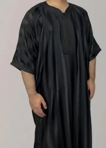 Quamis de hombres de manga larga para hombre, vestido islámico, ropa saudita de Oriente Medio, hombre marroquí, Thobe Jubba Kandora Djellaba